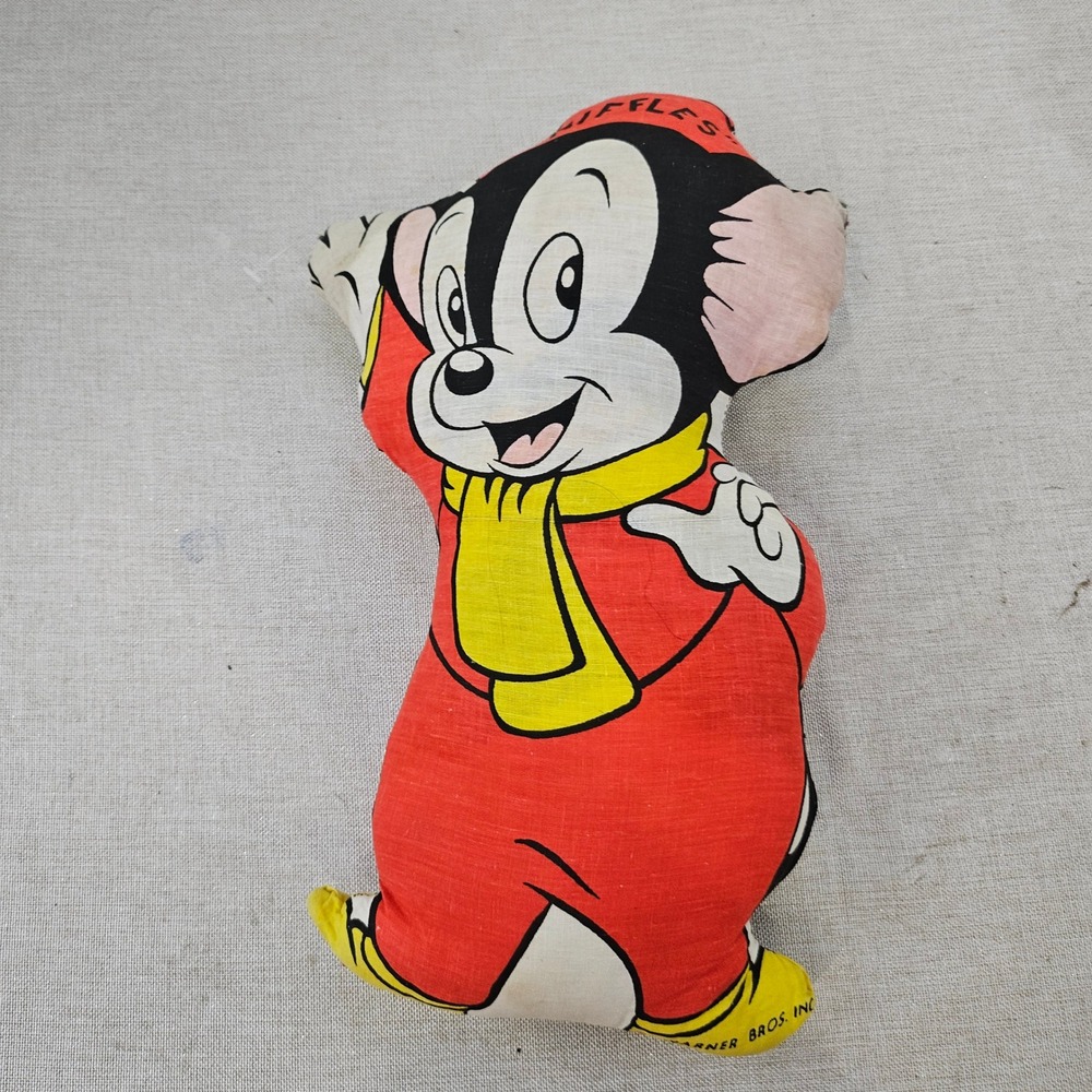 Warner Bros Sniffles Mouse Pillow Doll Vintage Red 14" Looney Tunes Collectible